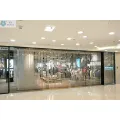 Commercial Aluminum Frame PC Curtain Accordion Sliding Door